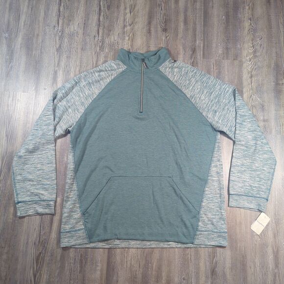 Tommy Bahama Other - Tommy Bahama Men's XL Heather Green Pullover 1/4 Zip Sweater Sweatshirt NWT